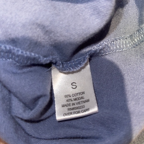 Women’s Me To We Blue Long Sleeve Buster Button Down Crop Top S - Picture 8 of 9